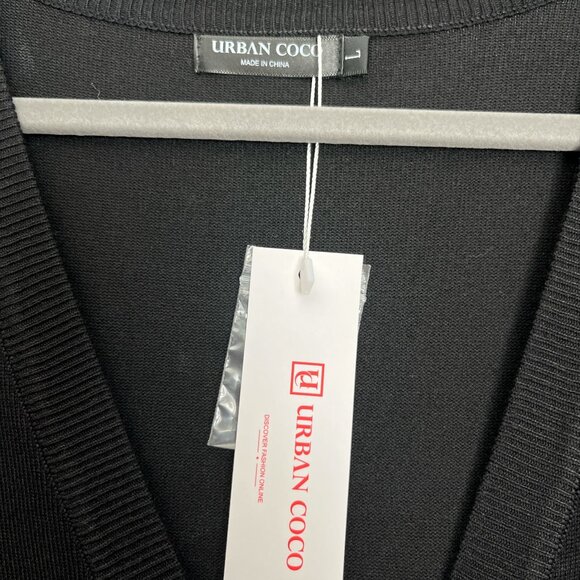 NEW Urban CoCo Women's Button Down Cardigan Sz L Pockets Lightweight Knit - Picture 5 of 10